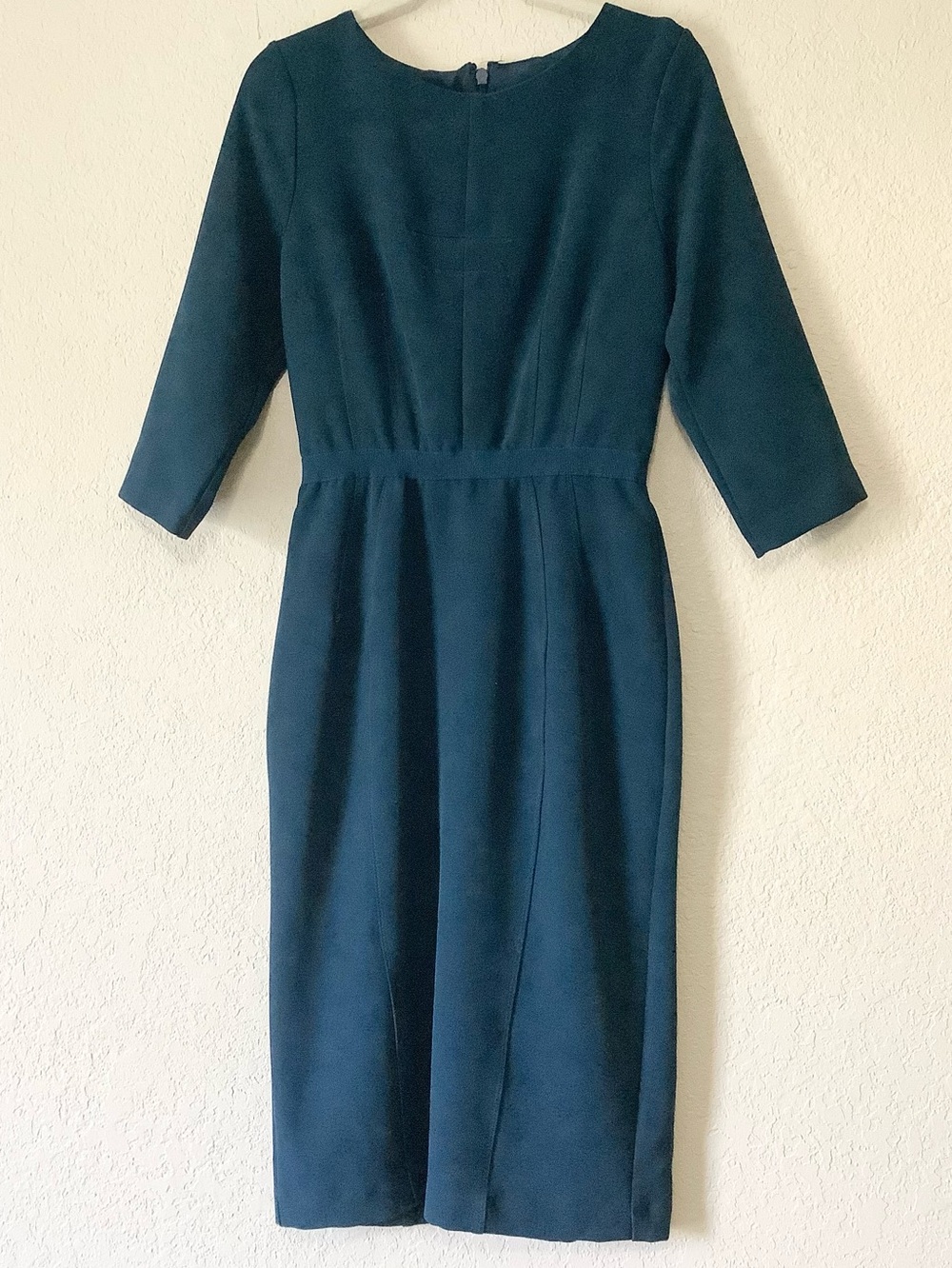 eva mendes for New York & Company Teal Midi Sheath Dress